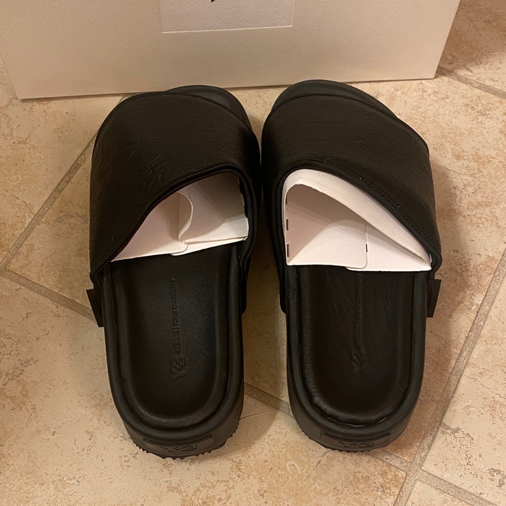 Y-3 Black Slide Sandals - Picture 3 of 8